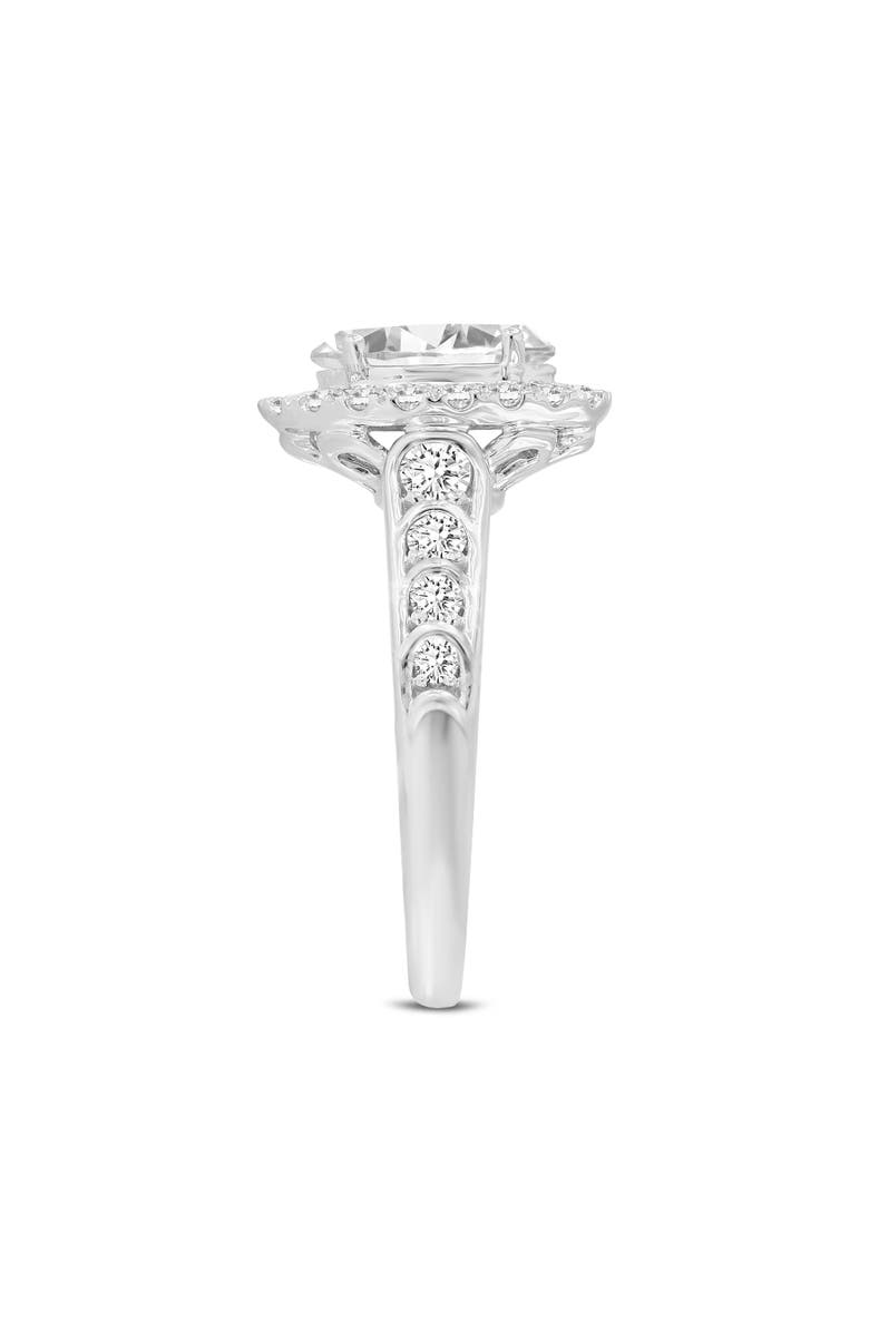 LuvMyJewelry Lucia 14K White Gold Oval Lab Grown Diamond Halo Engagement Ring - 2.3 Ct, Alternate, color, 14K White Gold