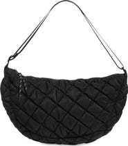 URBAN EXPRESSIONS HANDBAGS Half Moon Quilted Shoulder Bag