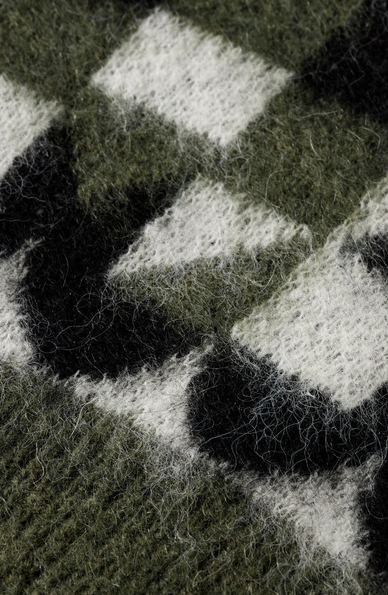 Scotch & Soda Geo Print Crewneck Sweater, Alternate, color, Thyme