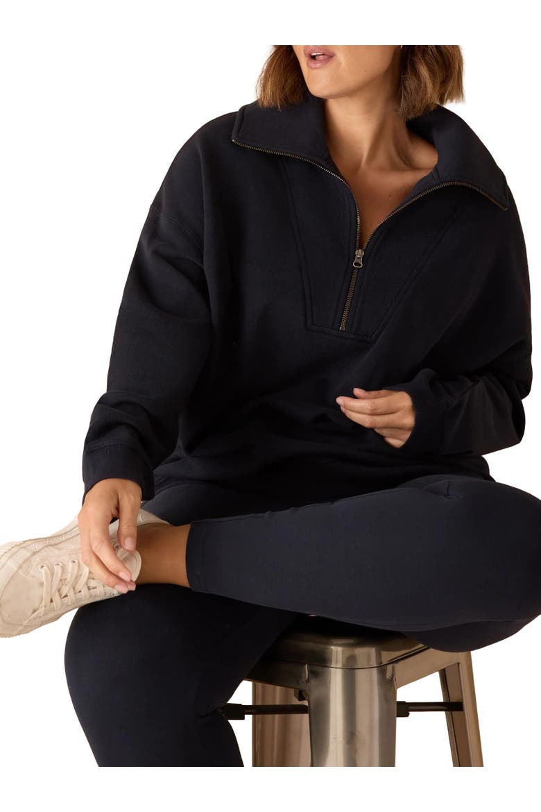 Thick Stretch Cotton Leggings, Alternate, color, Navy