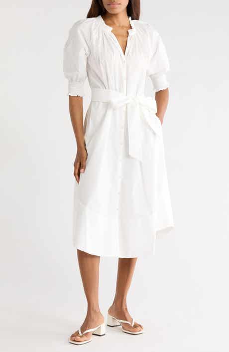 Ramy Brook Kleo Puff Sleeve Cotton Shirtdress