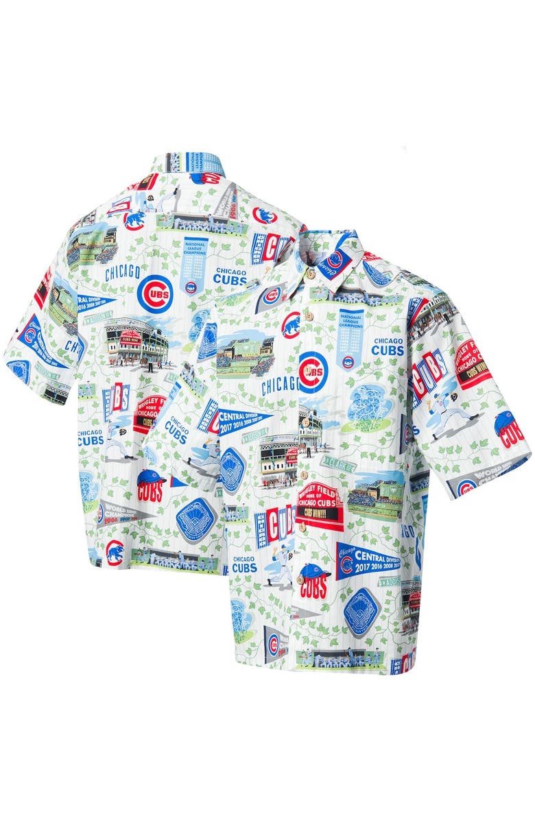 Reyn Spooner Chicago Cubs Reyn Spooner Scenic Button-Up Shirt - White, Main, color, White
