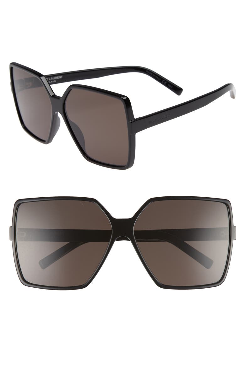 Betty 63mm Sunglasses, Main, color, BLACK