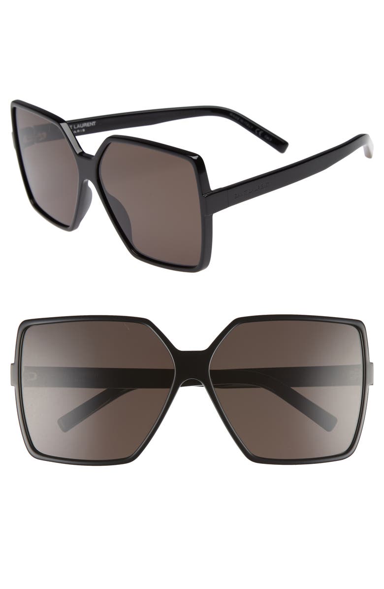 Saint Laurent Betty 63mm Sunglasses, Main, color,
