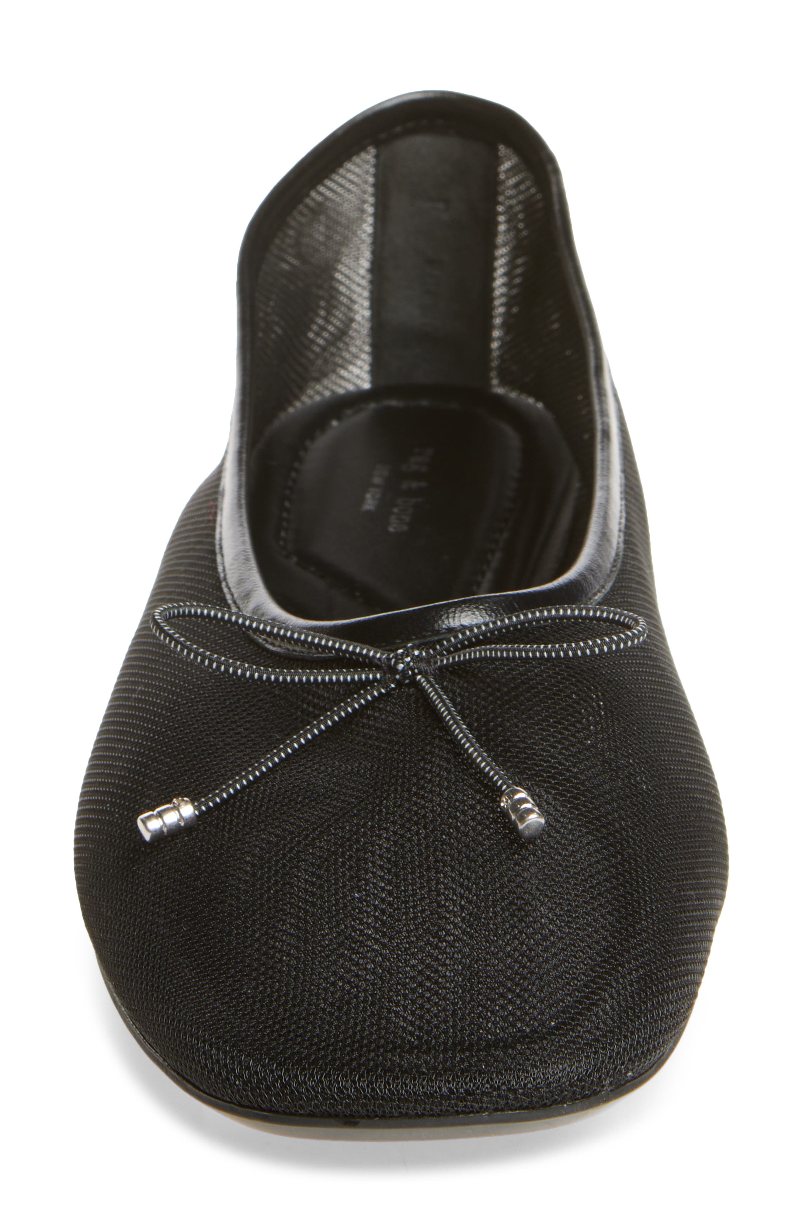 rag & bone <p>Poppi Ballet Flat (Women) </p>, Alternate, color, Black Mesh