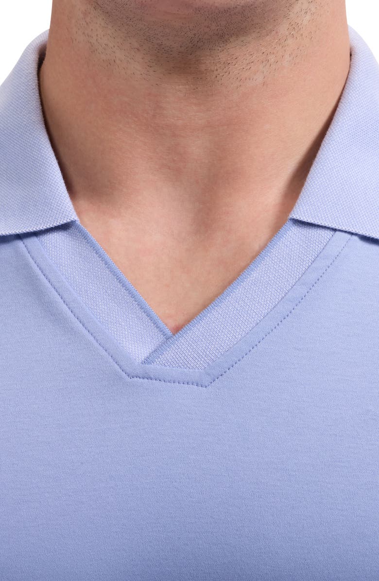 Bugatchi Pima Cotton Johnny Collar Polo, Alternate, color, Air Blue