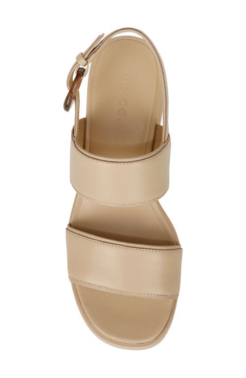 Vince Roma Slingback Platform Wedge Sandal In Macadamia