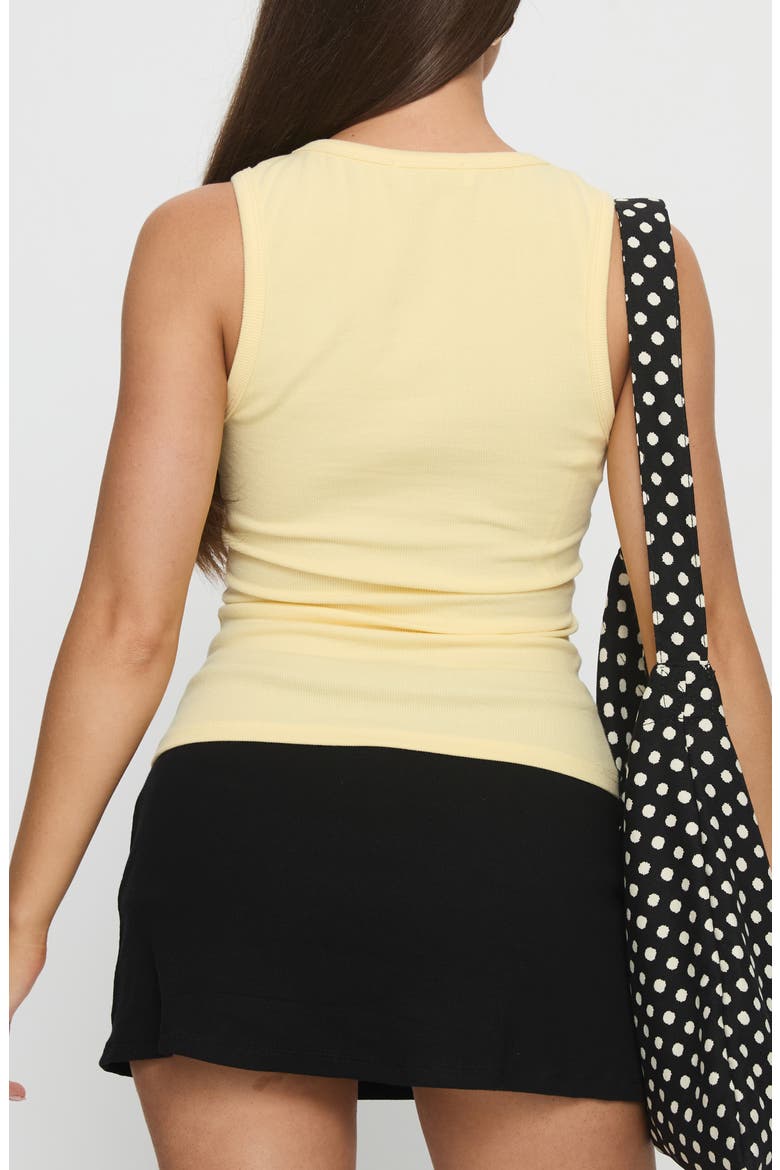 Baseline V-Neck Rib Tank, Alternate, color, YELLOW