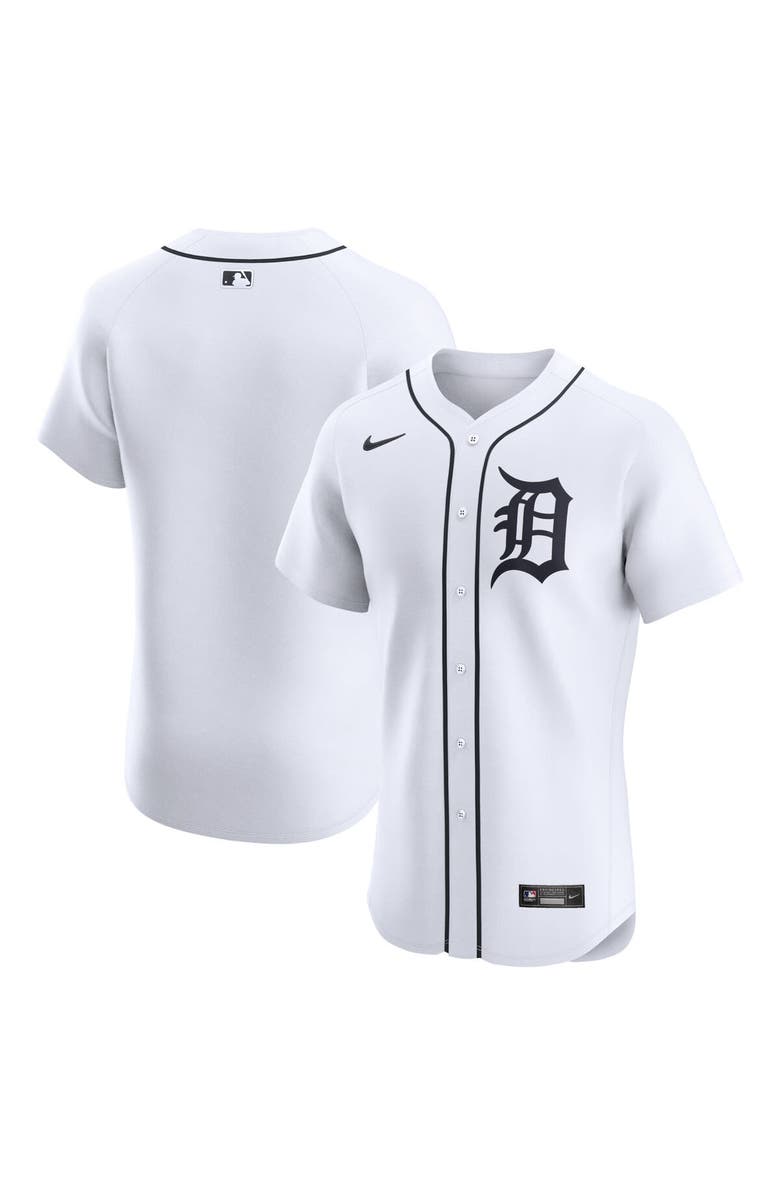 Nike Men's Nike White Detroit Tigers Home Elite Jersey, Main, color, 