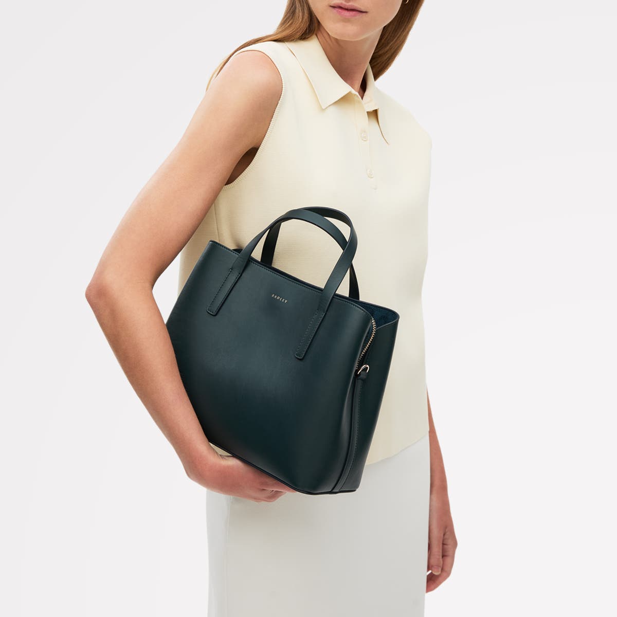 Radley Dukes Place Medium Ziptop Satchel Bag, Alternate, color, Teal