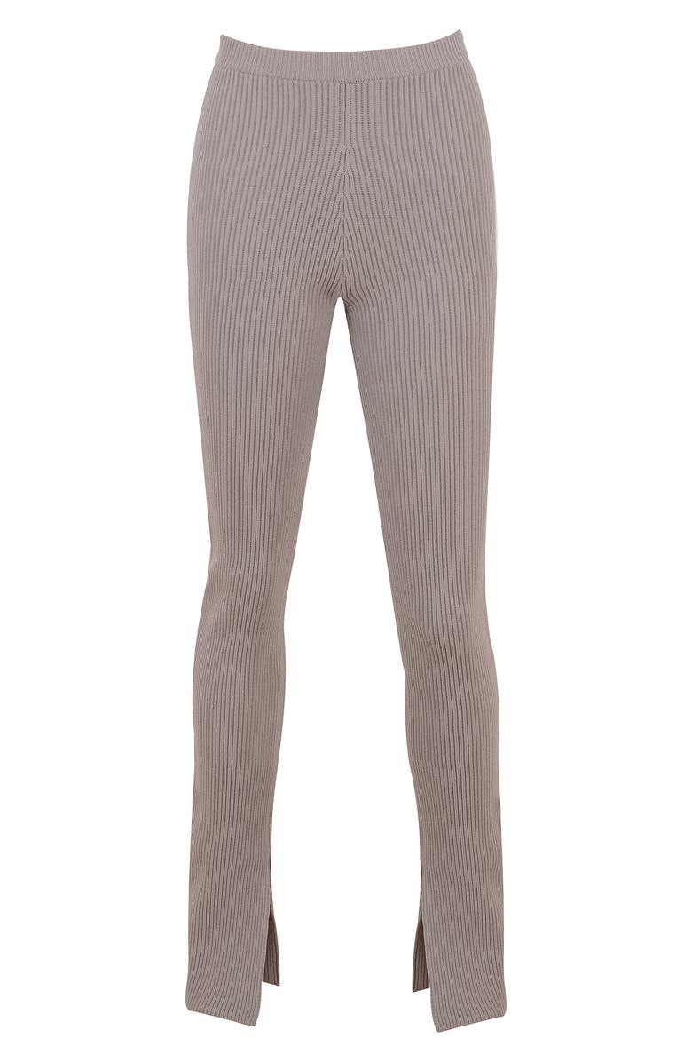 HOUSE OF CB Mitzi Rib Leggings, Alternate, color, Taupe