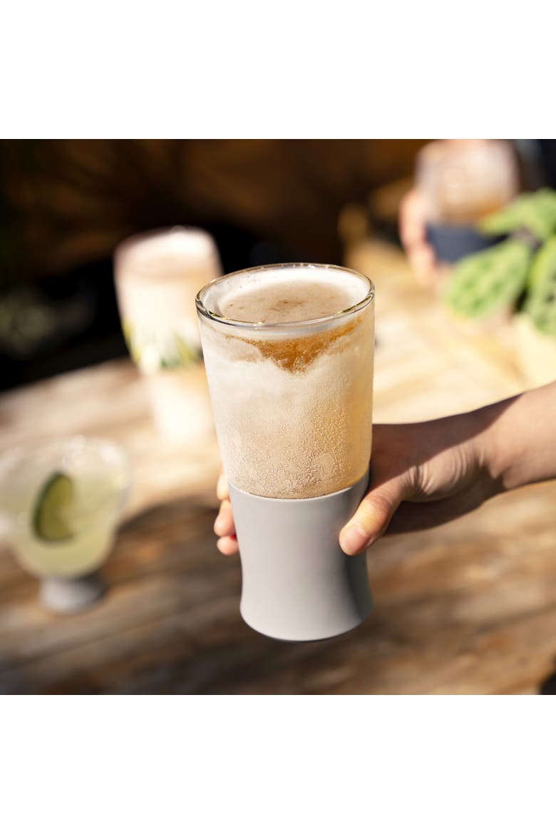 Glass FREEZE Beer Cooling Cup Set of 2, Alternate, color, Gray