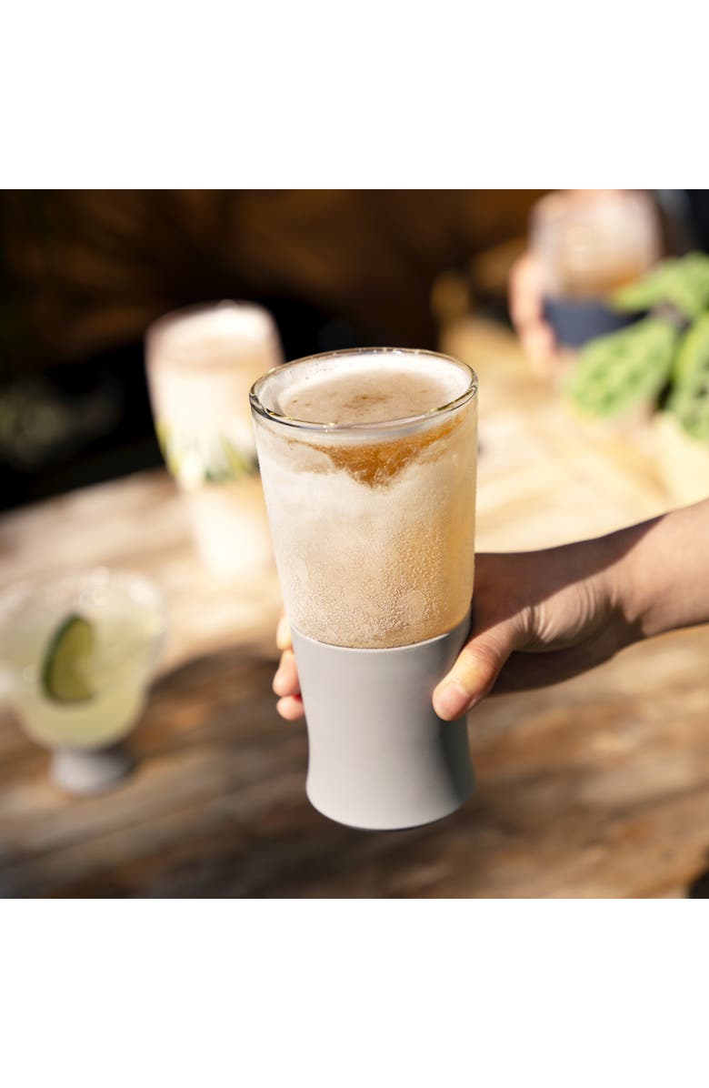 HOST Glass FREEZE Beer Cooling Cup Set of 2, Alternate, color, Gray