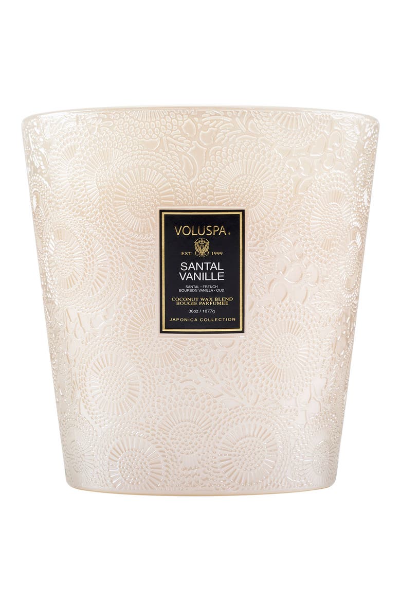 Santal Vanille Three-Wick Hearth Candle, Alternate, color, NO COLOR