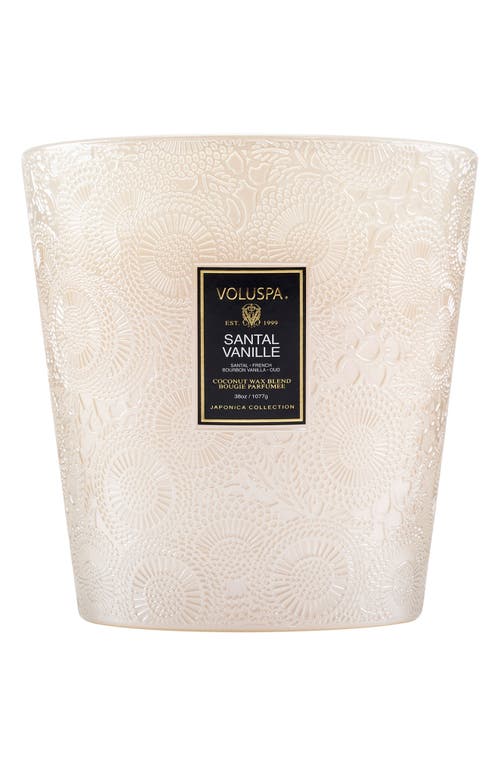 Voluspa Santal Vanille Three-wick Hearth Candle In Pink