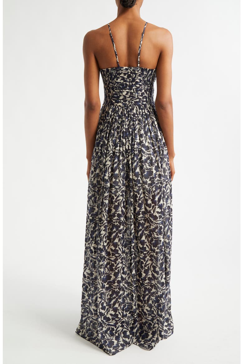 Romy Print Sleeveless Maxi Dress, Alternate, color, NAVY/ CREAM
