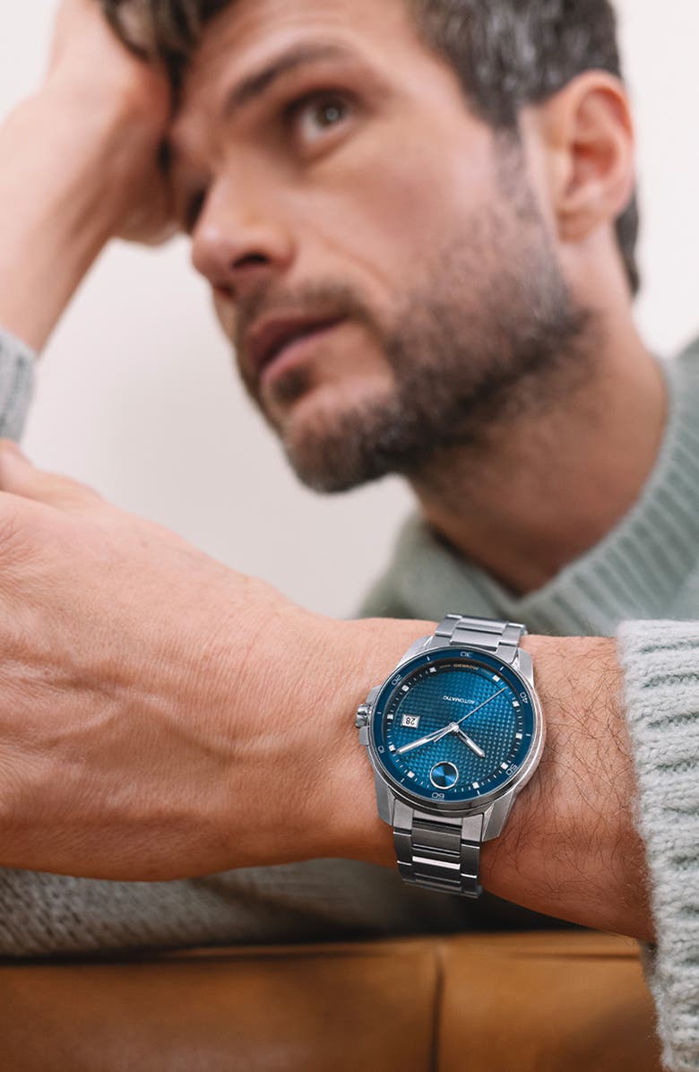 Movado Bold Verso Automatic Bracelet Watch, 41mm, Alternate, color, Blue