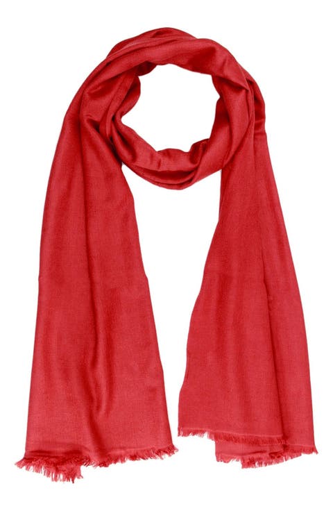 Cashmere Silk Eyelash Fringe Scarf