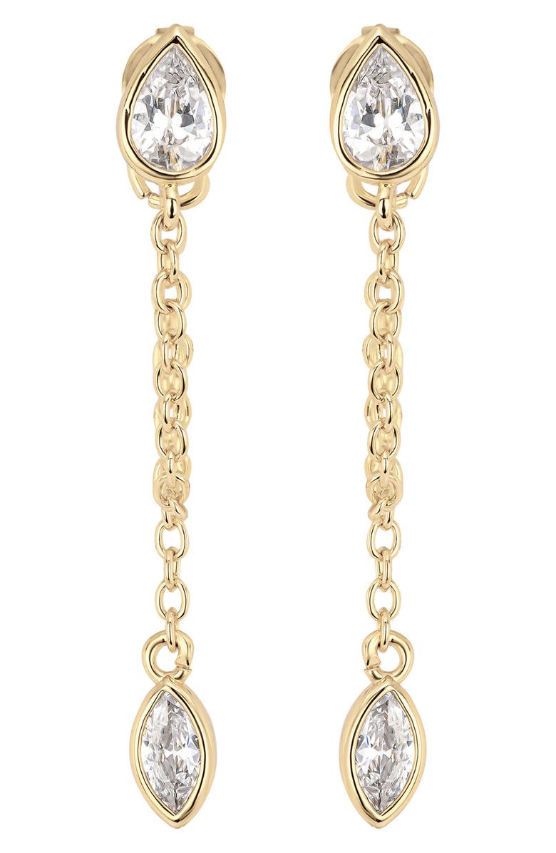 ATHRA LUXE The Marquise Duo Chain Drop Earrings, Main, color, 