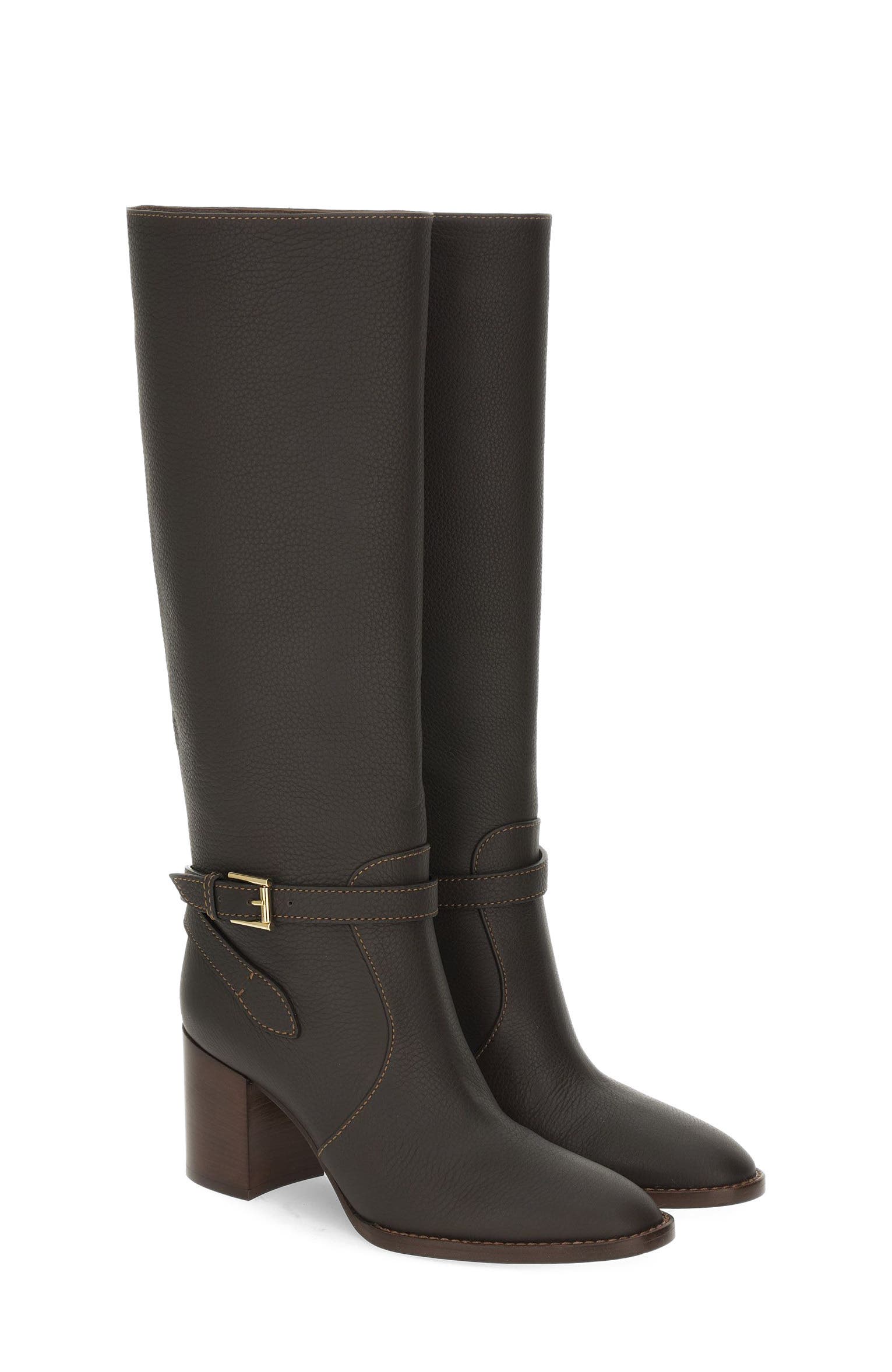 Gianvito Rossi Varenne 70 Boot, Alternate, color, Brown Calf Leather