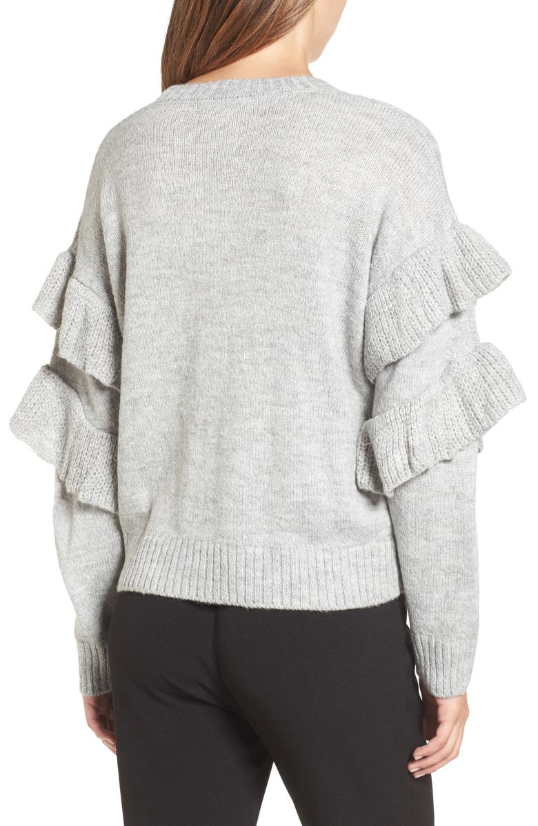WAYF Sophie Ruffle Sleeve Sweater, Alternate, color, 