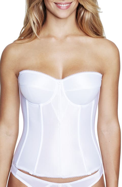 Juliette Satin Low Back Convertible Strapless Corset Longline Bra