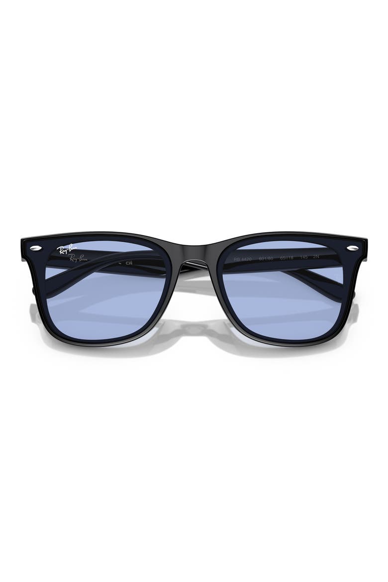 65mm Oversize Square Sunglasses, Alternate, color, BLACK