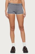 EDIKTED Irena Striped Micro Shorts