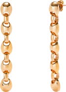 UNODE50 Long Earrings Plated in 18K Gold with Ball-Shaped Links