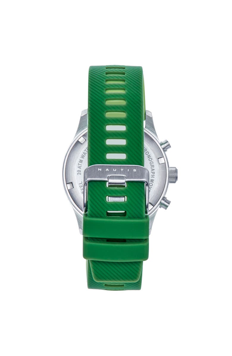 Nautis Meridian Chronograph Strap Watch w/Date, Alternate, color, Green