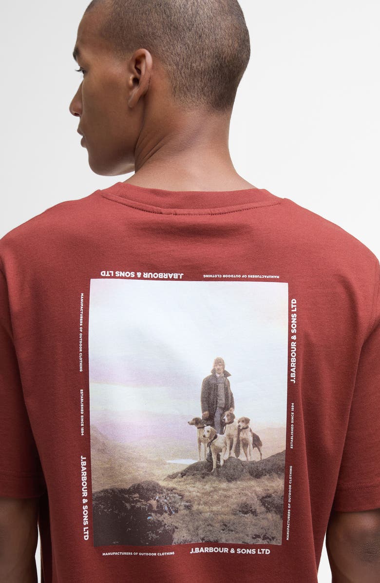 Barbour Parkend Photo Cotton Graphic T-Shirt, Alternate, color, Fired Brick