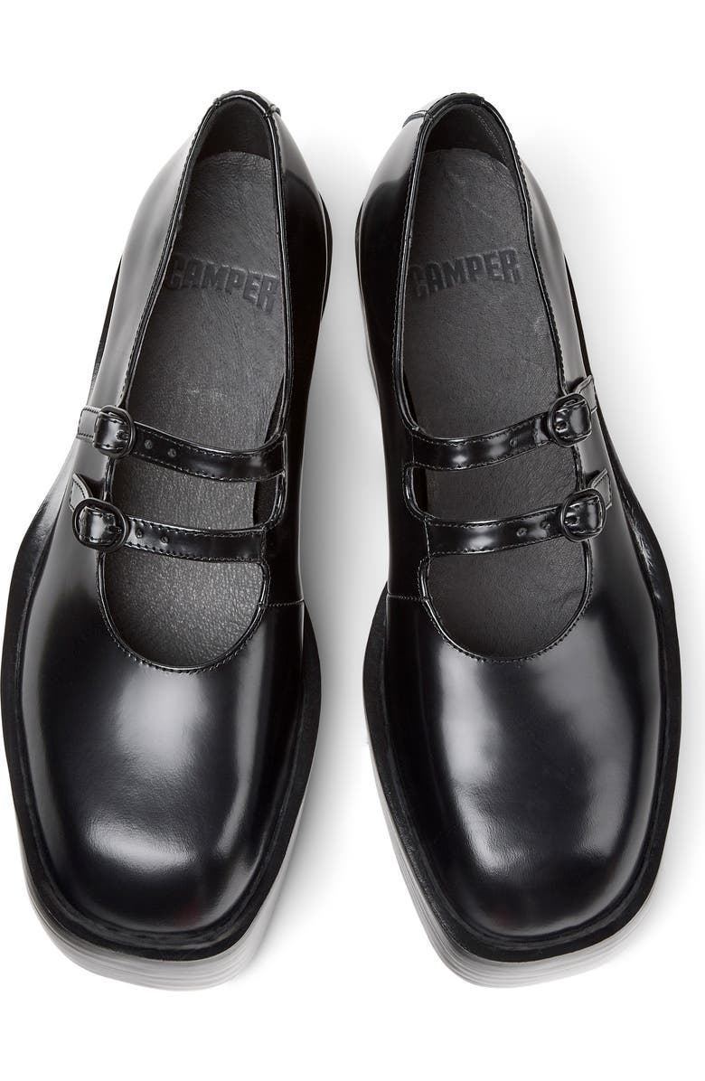 Camper Billie Platform Mary Jane, Alternate, color, Black