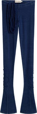 Desigual Tie Hem Detail Stretch Cotton Knit Pants