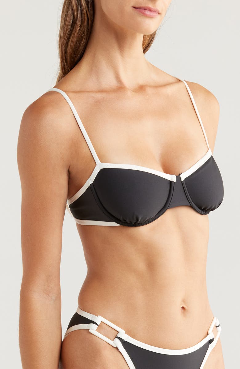 Solid & Striped The Jordana Underwire Bikini Top, Alternate, color, Noir