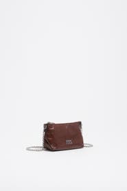 Bimba y Lola Micro Leather Crossbody Bag