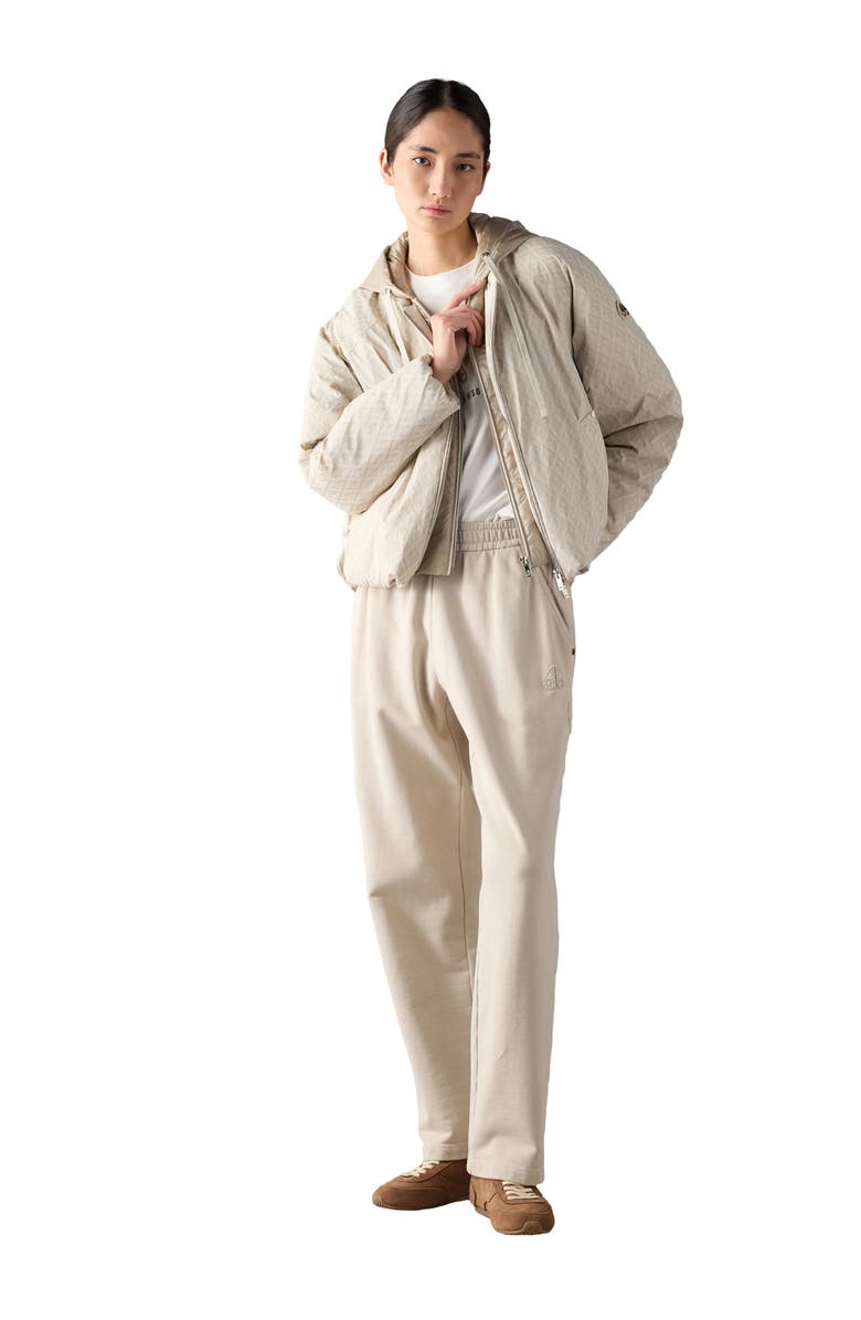 Moose Knuckles Tegan Water Repellent Bomber Jacket with Removable 800 Fill Power Down Puffer Liner, Alternate, color, Alabaster