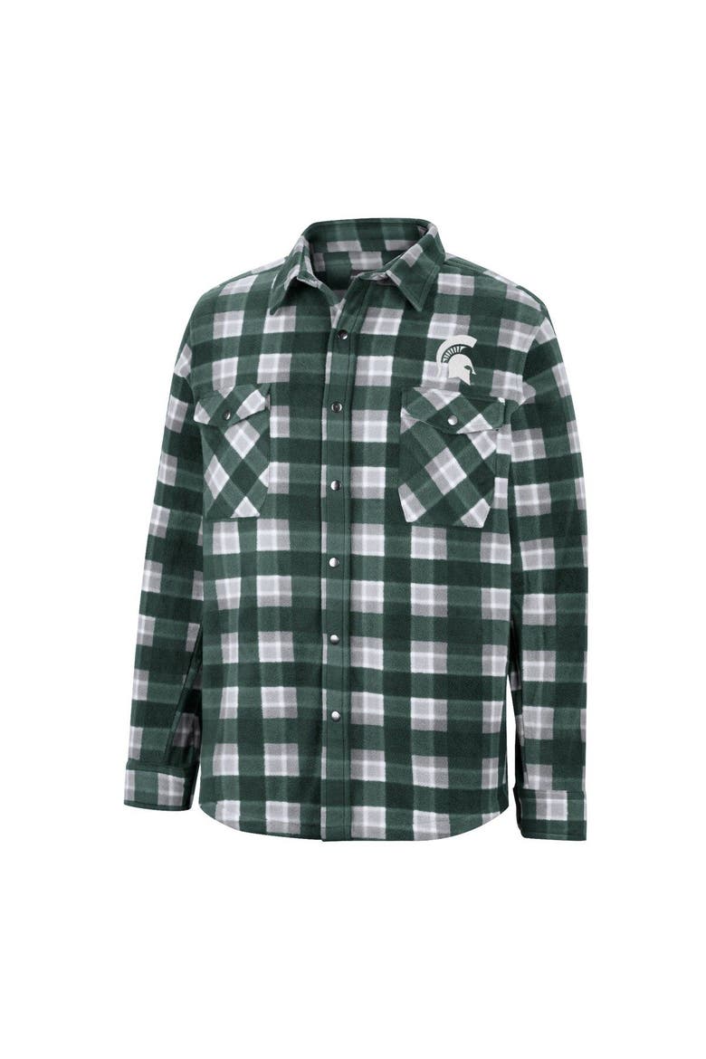 Men's Colosseum Green Michigan State Spartans Ellis Full-Snap Jacket, Alternate, color, Green