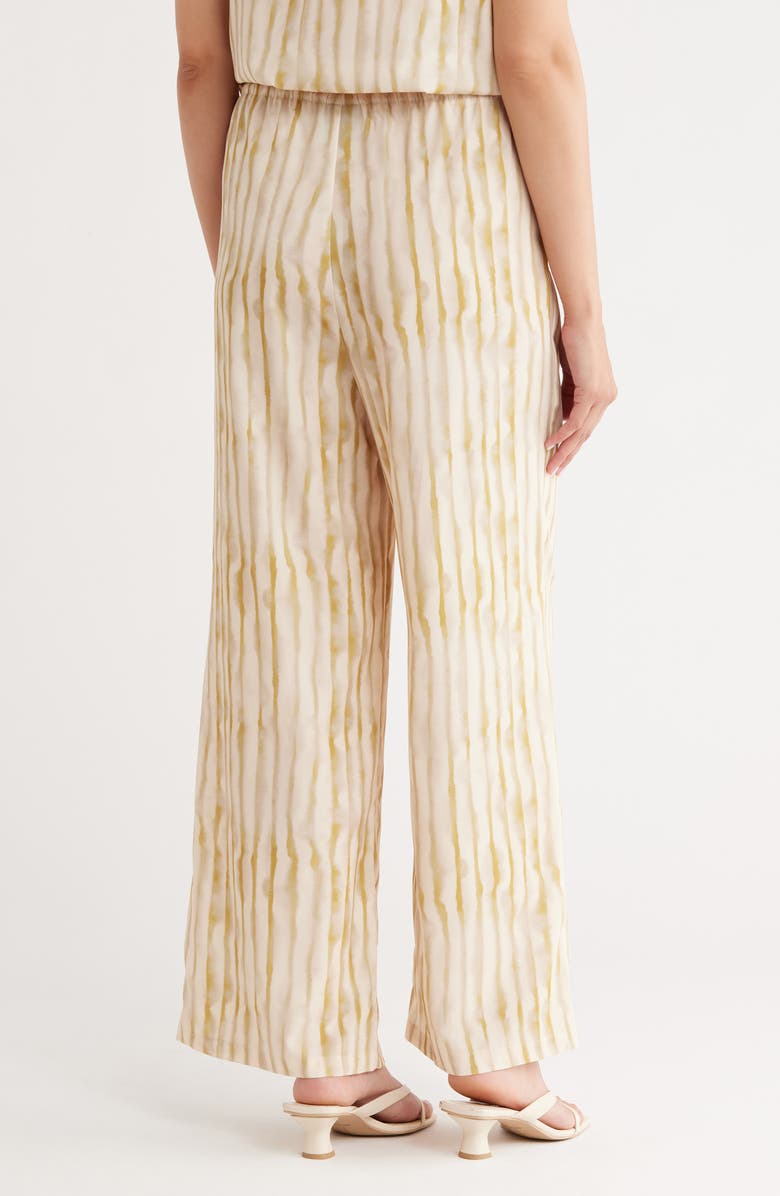 Bobeau Relaxed Drawstring Waist Pants, Alternate, color, Yellow Stripe