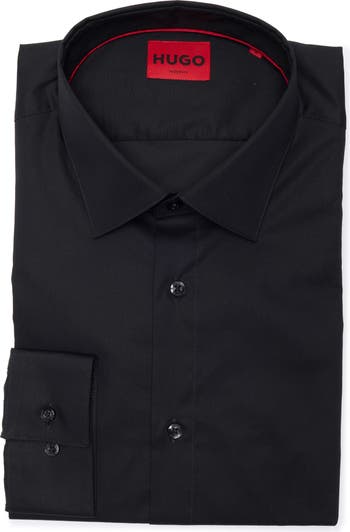 hugo boss dress shirts slim-fit Short Sleeves SLIM FIT Shirt in White