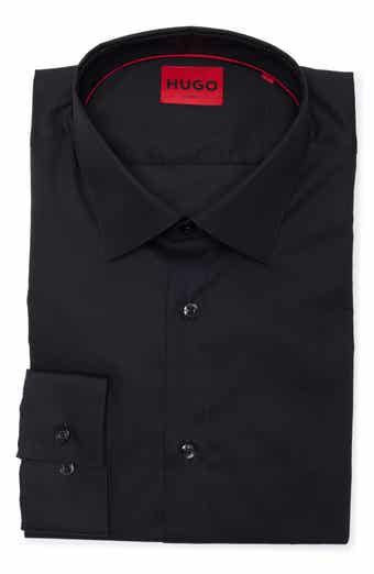 BOSS Valerio Solid Cotton Button-Up Shirt