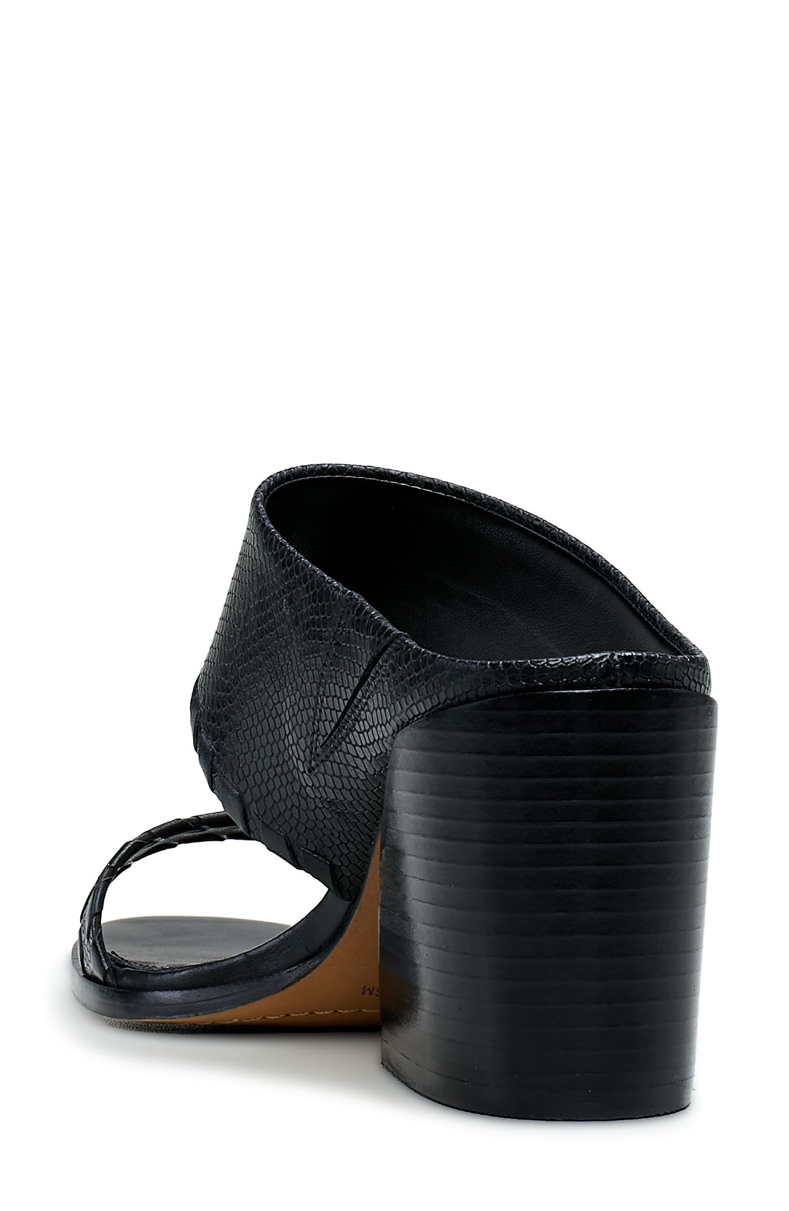 Kafinny Whipstitch Slide Sandal, Alternate, color, BLACK