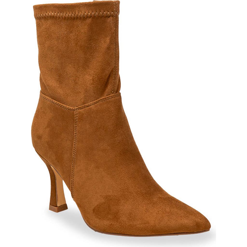 Chase & Chloe Chase And Chloe Pointed Toe Leather Bootie In Multi