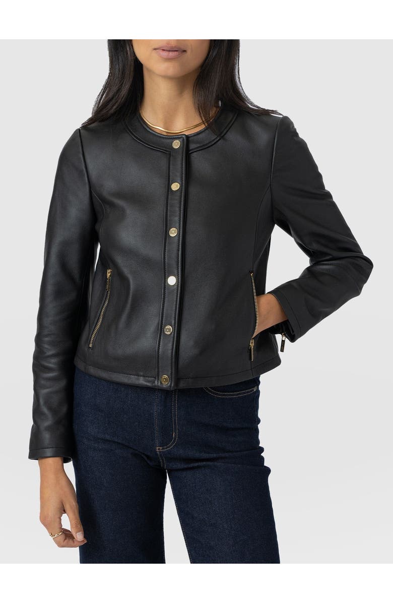 Saint + Sofia Skye Jacket, Alternate, color, Black
