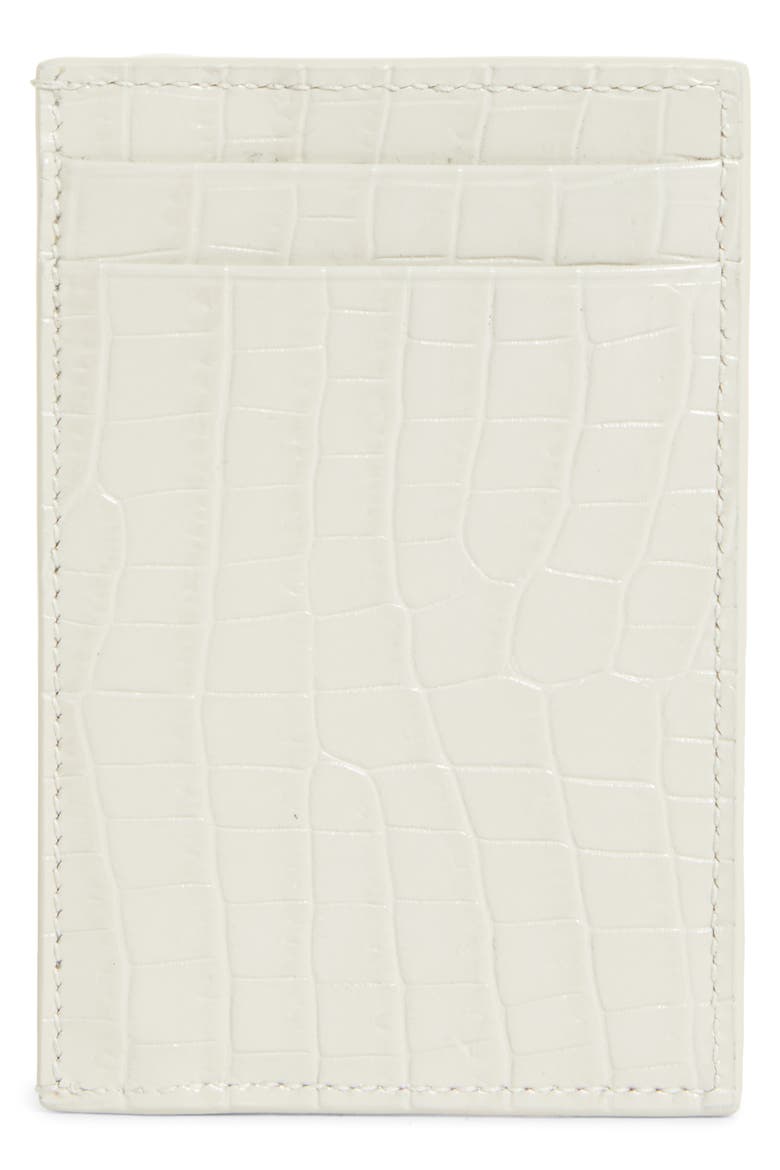 Uptown Leather Card Case, Alternate, color, CREMA SOFT