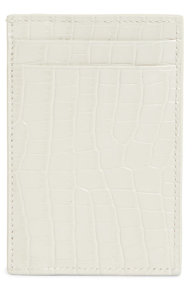 Saint Laurent Uptown Leather Card Case, Alternate, color, 