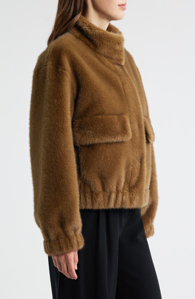 Sam Edelman Faux Fur Bomber Jacket, Alternate, color, Mink