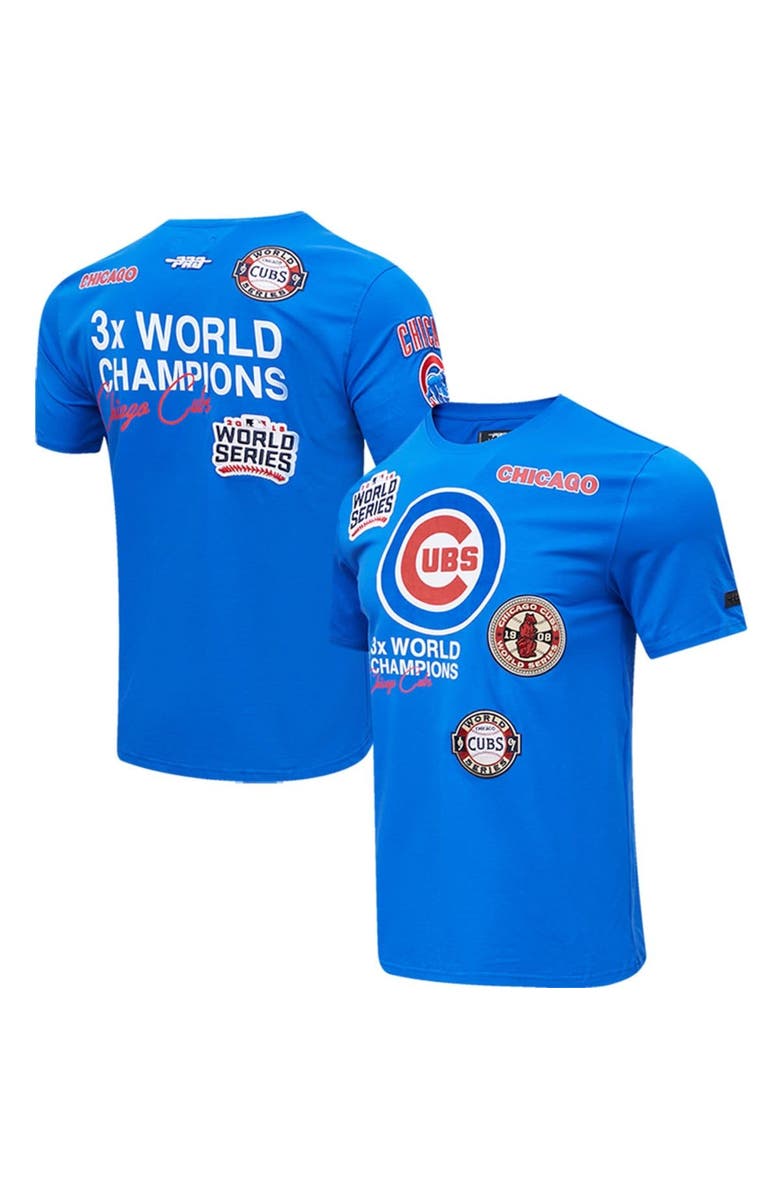 PRO STANDARD Men's Pro Standard Royal Chicago Cubs Championship T-Shirt, Main, color, 