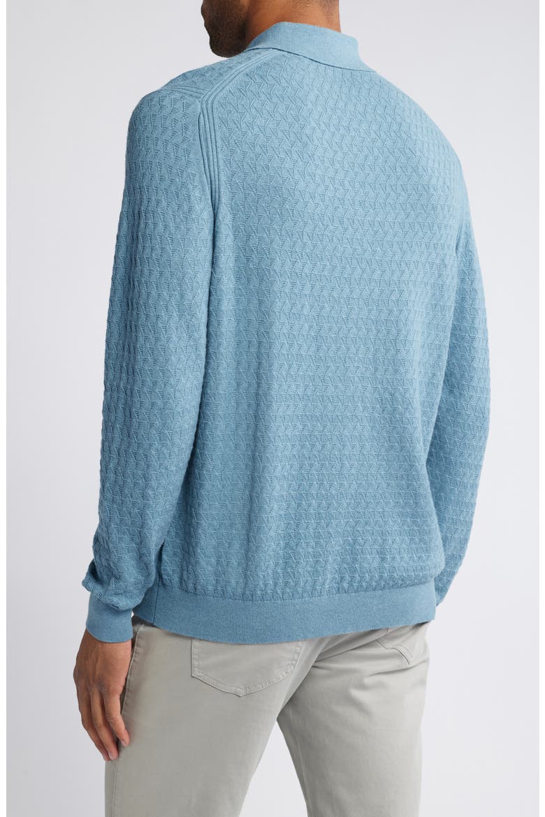 Capital Long Sleeve Polo Sweater, Alternate, color, BRISTOL BLUE