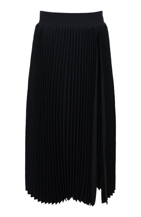 Atlas Pleated High Slit Skirt