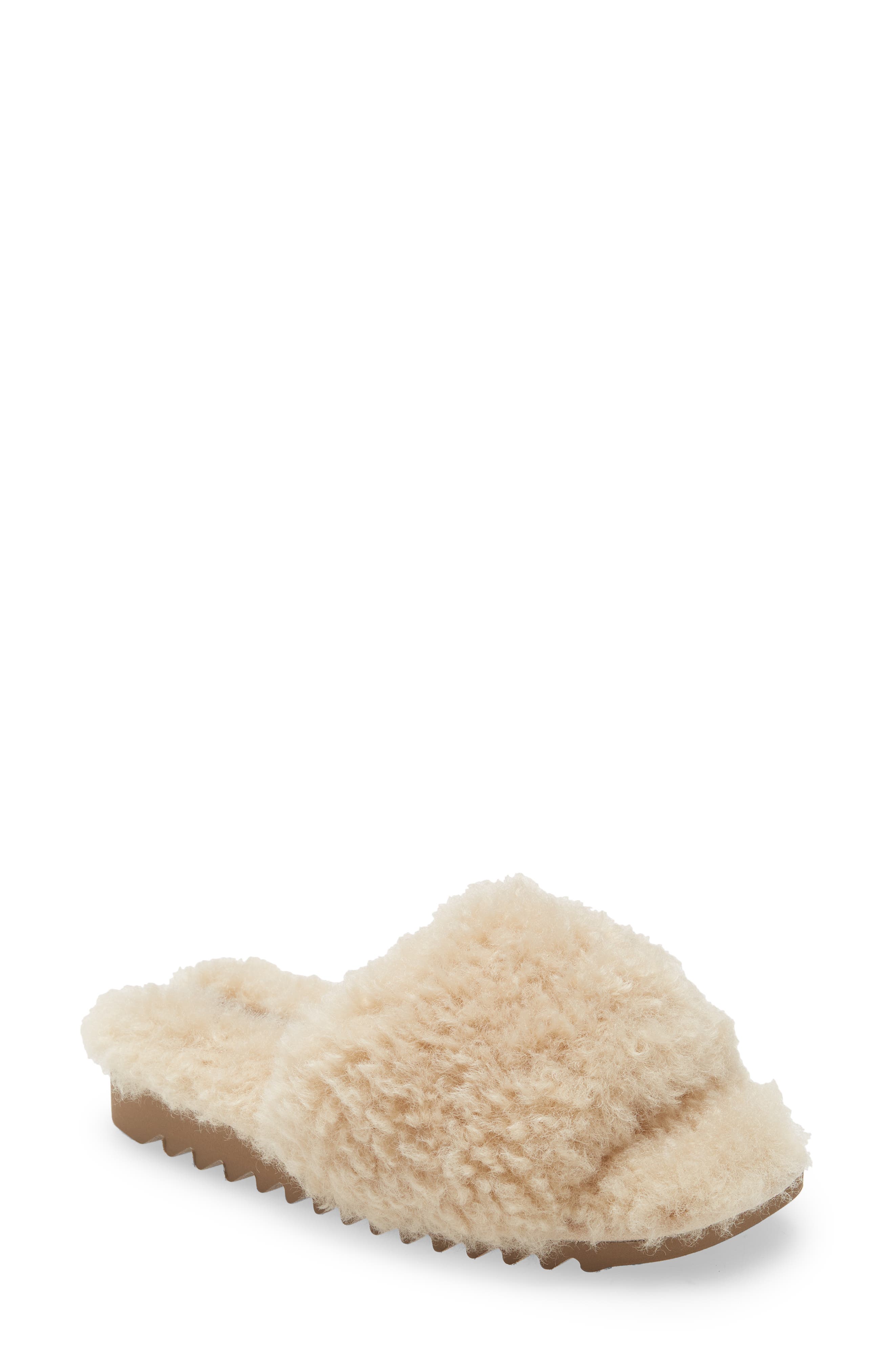 rag & bone Eira Faux Fur Slide Sandal, Main, color, 